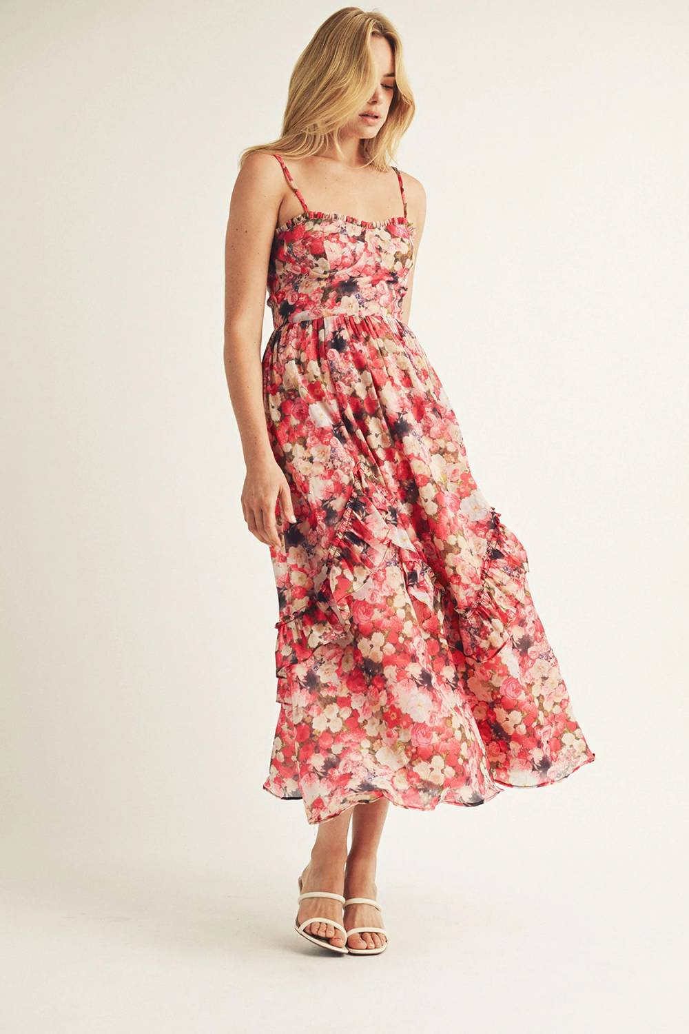 Storia - Fall Floral Midi Dress