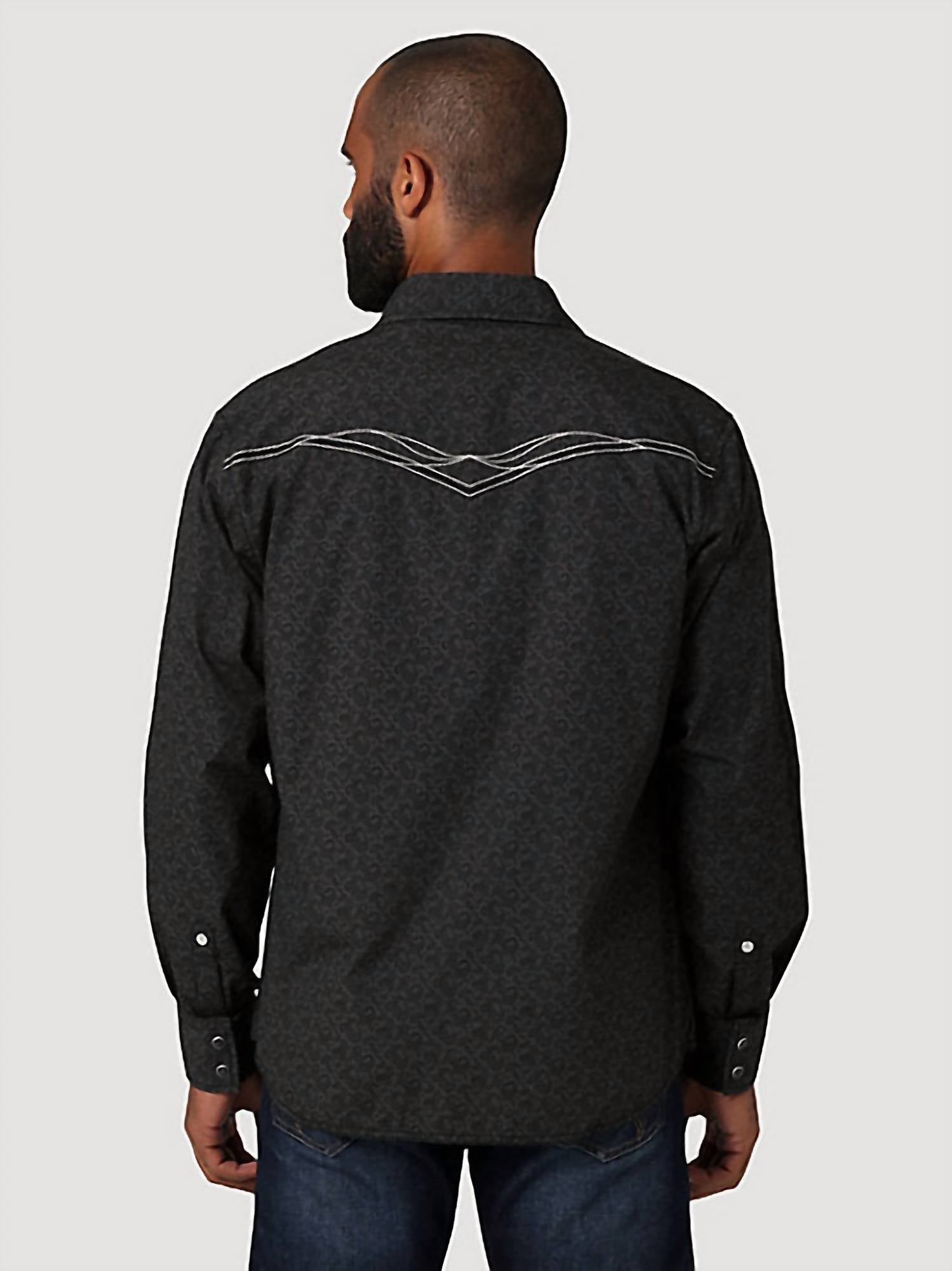 Wrangler - Men's Long Sleeve Western Snap Shirt