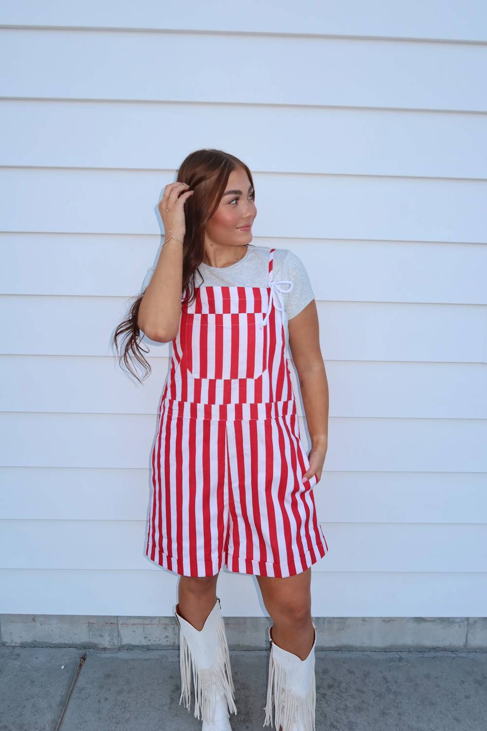 Things Between - Stripe Overalls