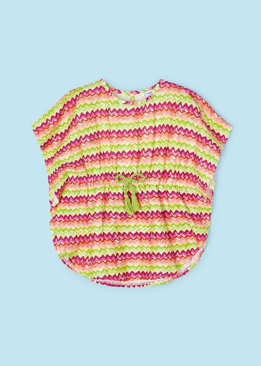 Mayoral - Girls' Zig Zag Watercolor Kaftan