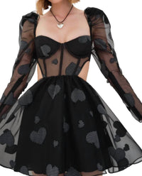 For Love & Lemons - Alexandrea Heart Mini Dress