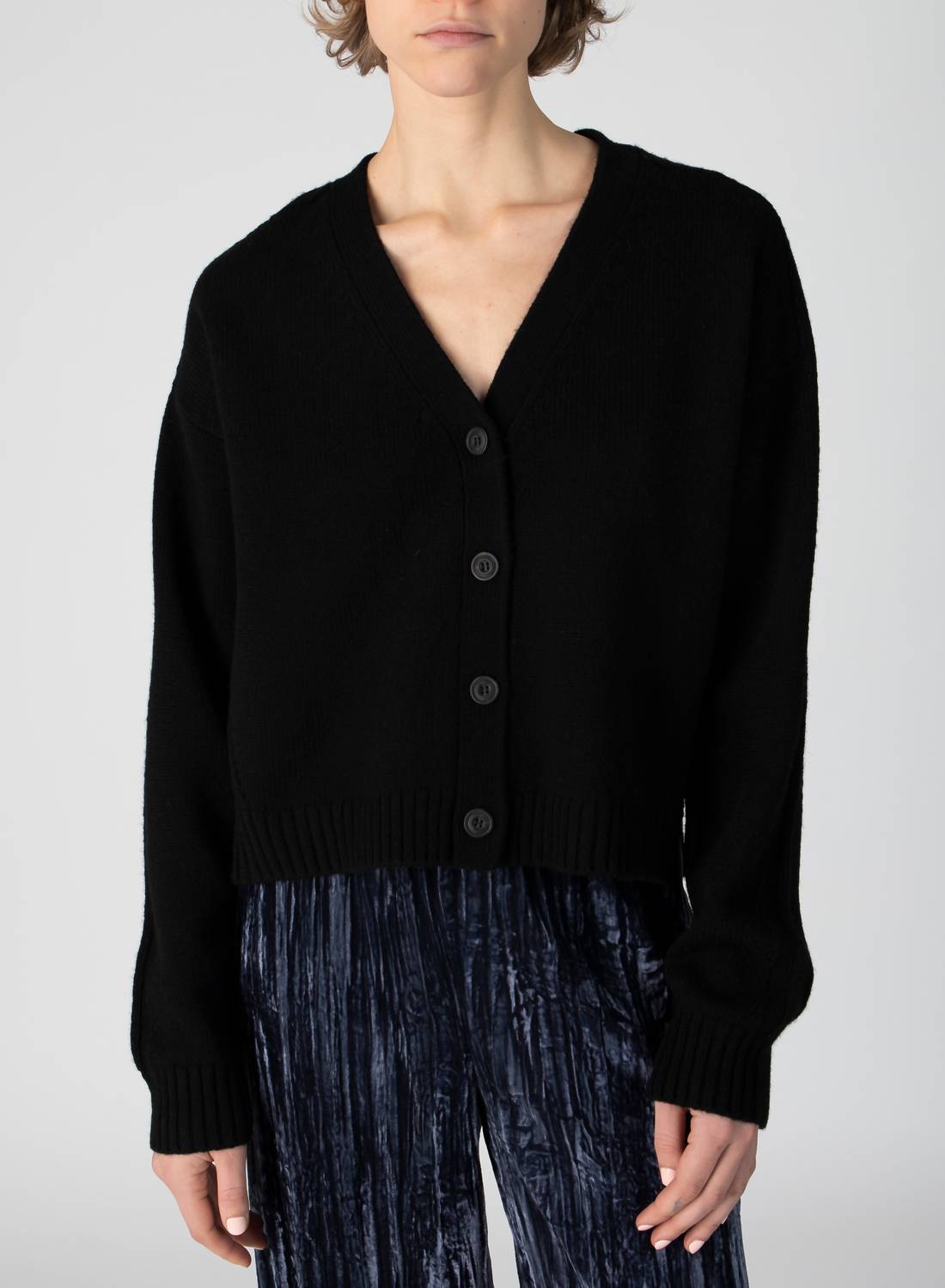 Atm - Women's Merino Wool Blend Long Sleeve Cardigan