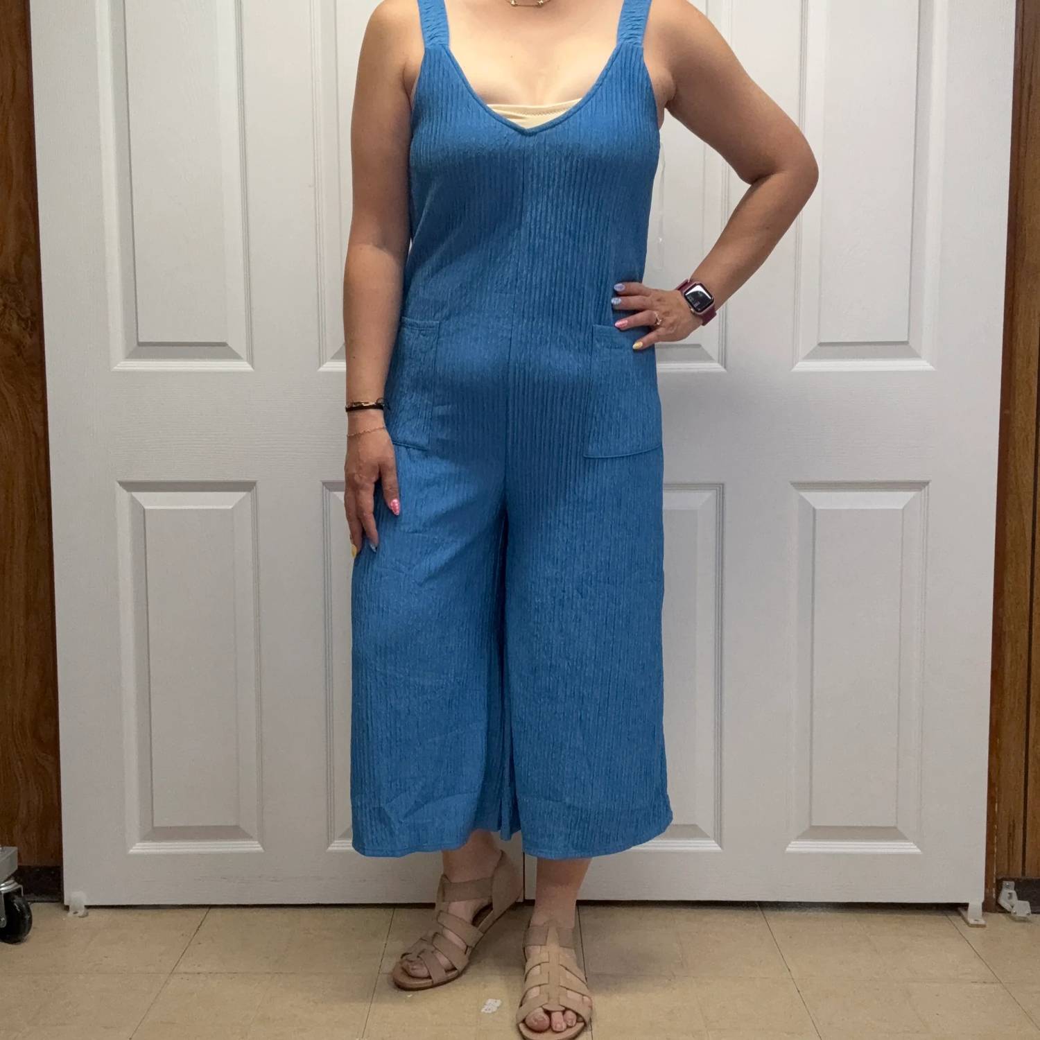 Adora - Wide Leg Crinkle Jumpsuit