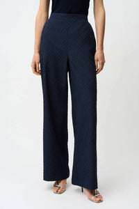 Joseph Ribkoff - Jacquard Geometrical Texture Wide Leg Pull-on Pants