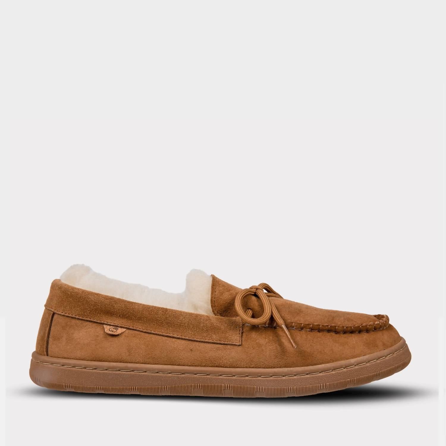 Lamo Men's Doubleface Sheepskin Moccasin in chestnut - men's loafer