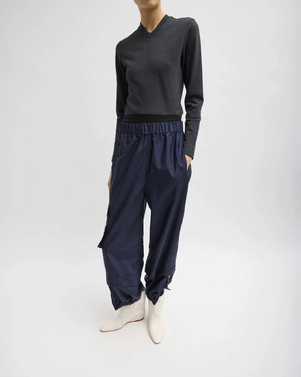 Tibi - Crispy Nylon Wilt Pull On Jogger