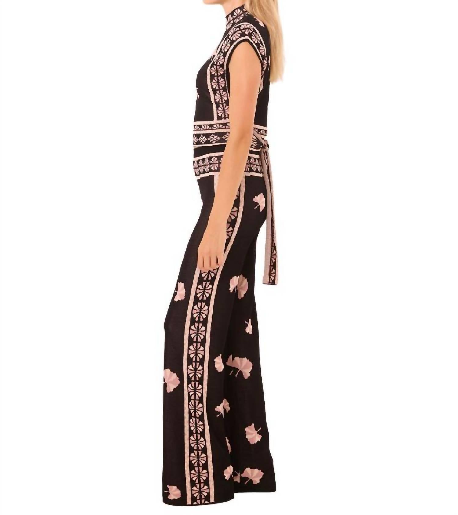 Misa Los Angeles Nuela Pants in ginko border - women's pants - view 6