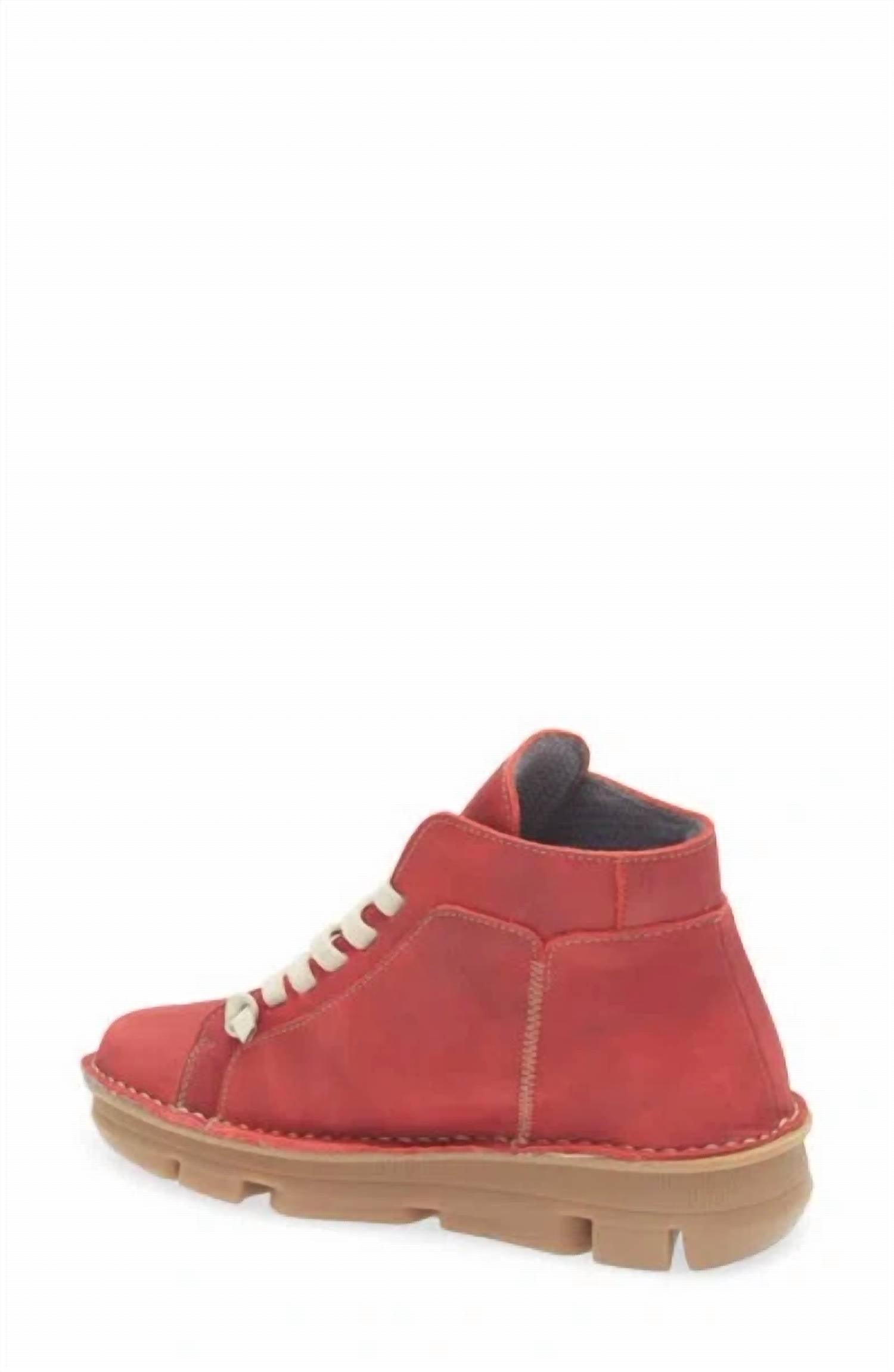 OnFoot Women's Touch Sneaker Boot in rojo - women's shoe - detail view