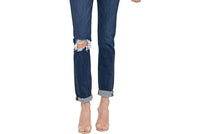 Vervet By Flying Monkey - Erika Stretch Distress Mom Jeans
