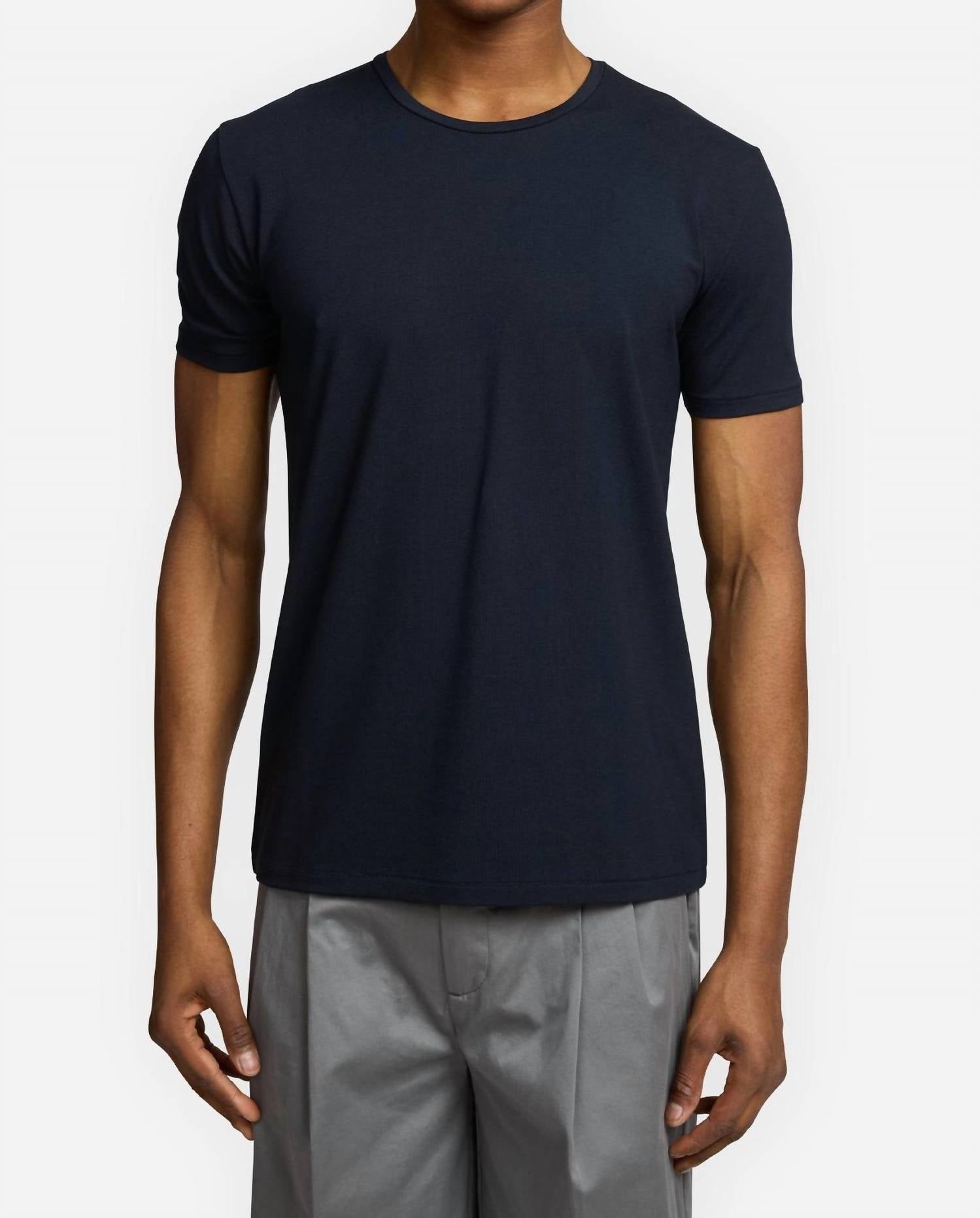 Kiefermann Short Sleeve Cotton Modal T-shirt in blue forest - men's t-shirt