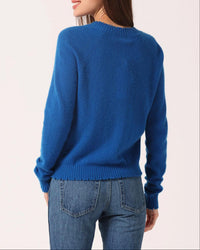 Minnie Rose - Cashmere Frayed Edge Cropped V Neck Top