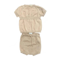 Chantique'S Showroom - Girls Embroidered Flowers Knit Short Set