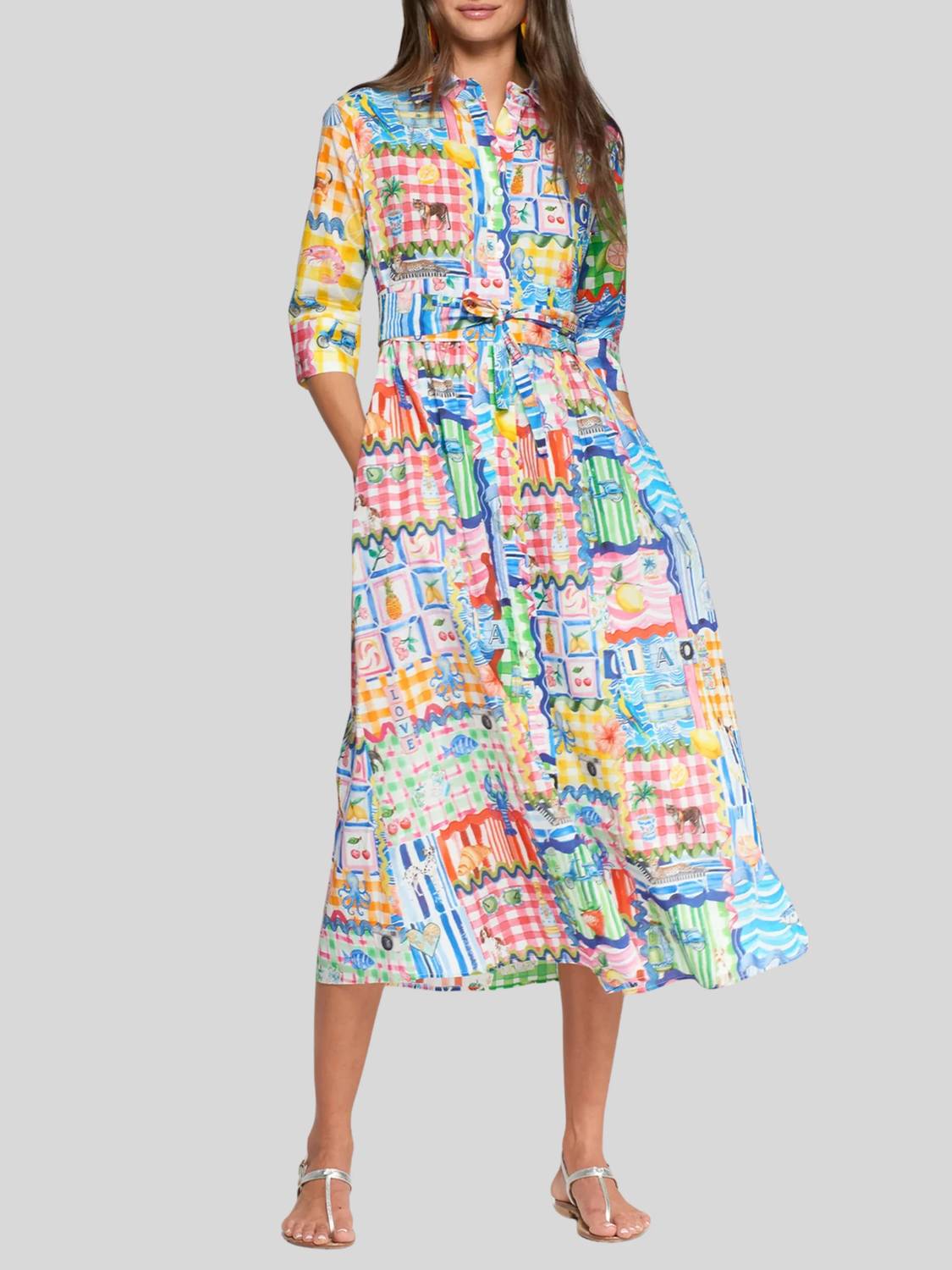 Vilagallo - Brenda Printed Shirtdress