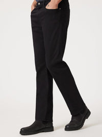 mavi Zach Straight Jeans in black feather blue - men's jeans - detail view