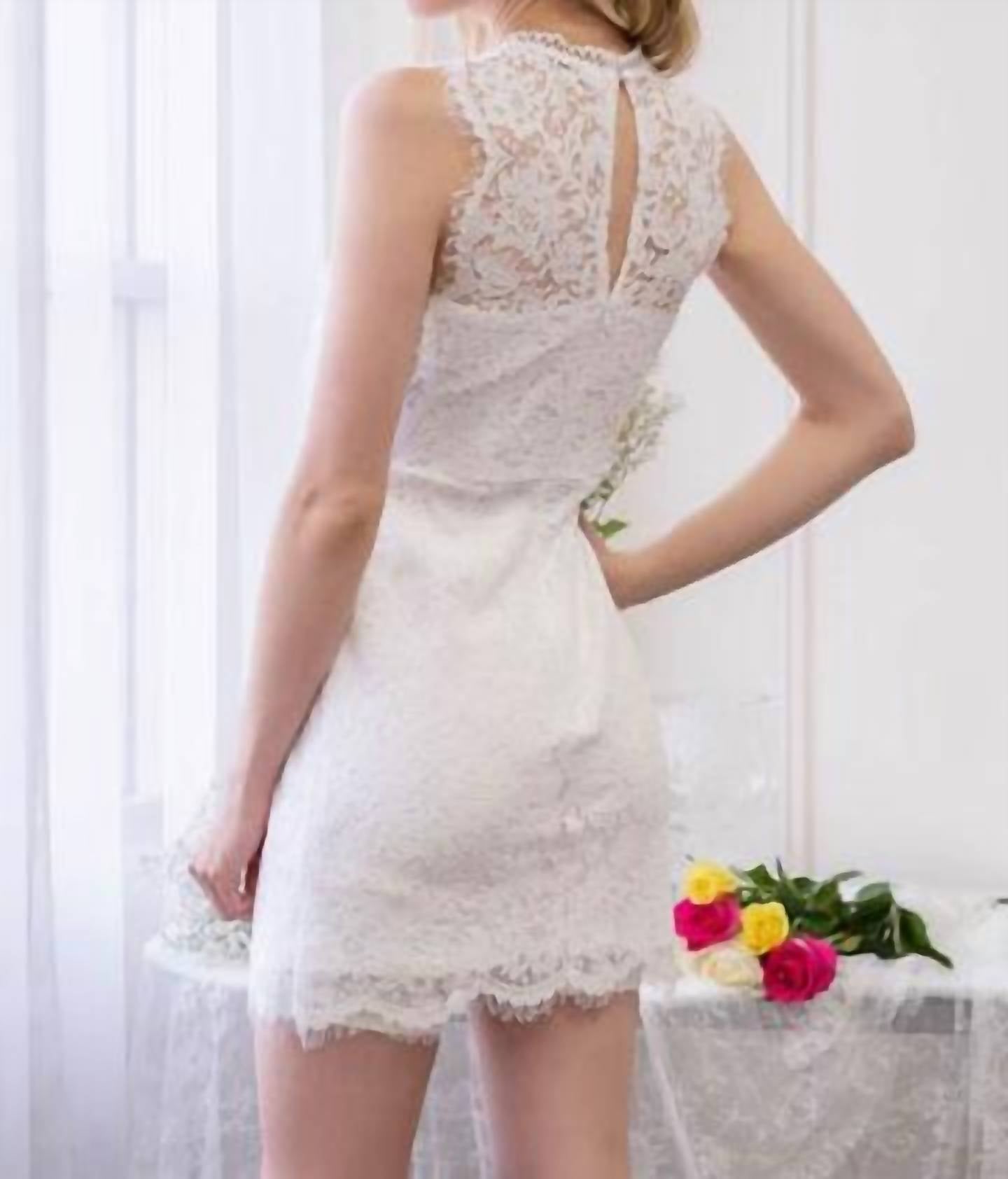 Blu Pepper - Lace Trim Mini Dress
