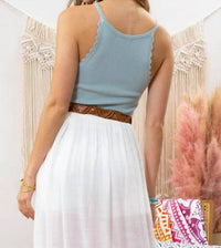 Mine - Scalloped Edge Halter Style Layering Tank