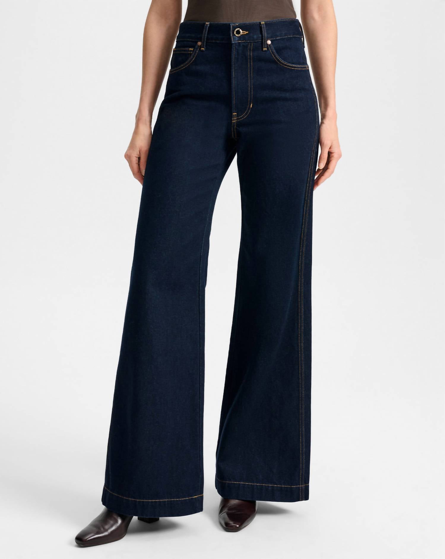Veronica Beard - Kasey Mid Rise Wide Leg Jean