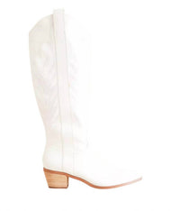 MiiM Women's InLay Samara Stitch Western Tall Boots in white - women's shoe - detail view