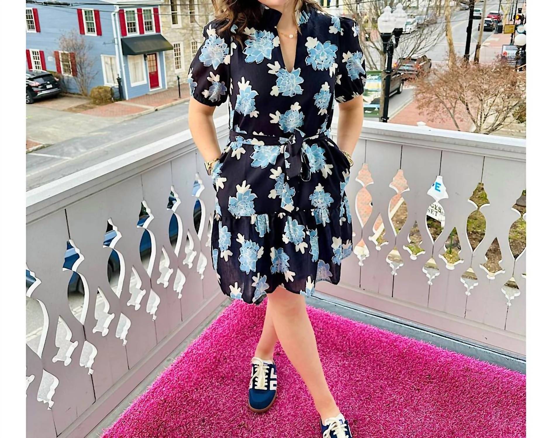 Joy Joy - Split Neck Flounce Dress