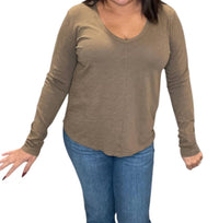 Bobi - Center Seam V Neck Tee