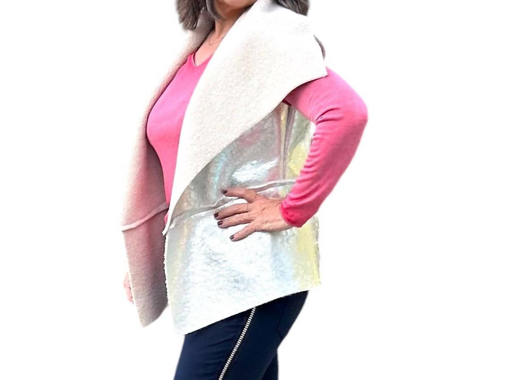 Made In Italy - Sleeveless Sherpa Jacket
