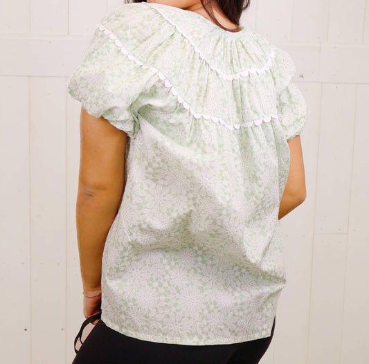 Gigio - Women's Short Puff Sleeve Top