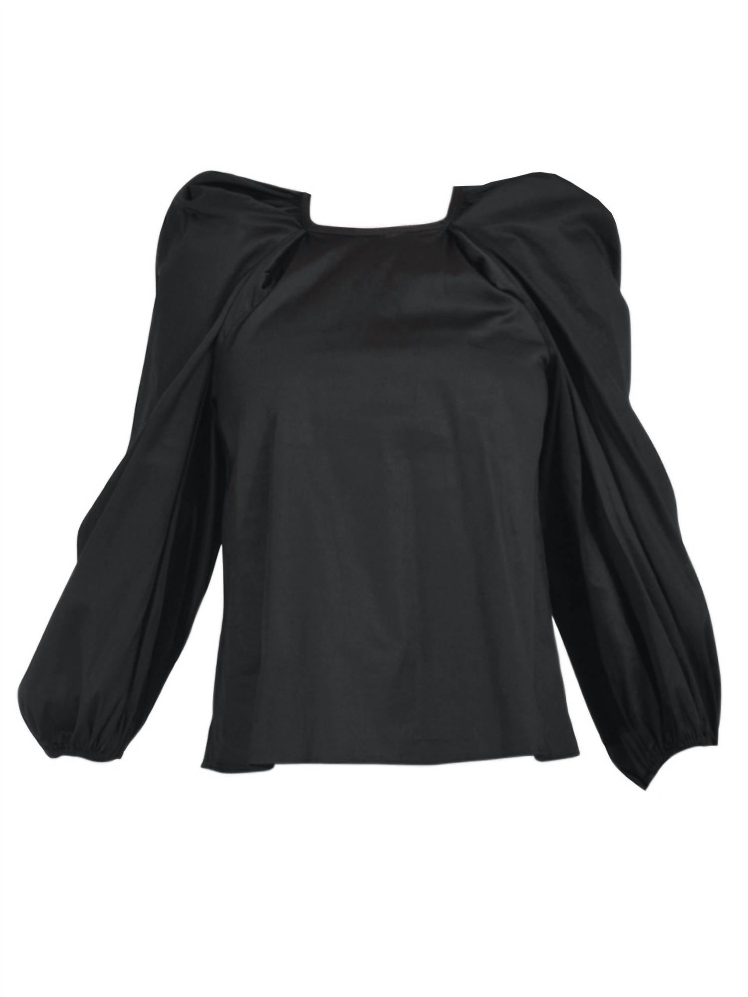 Kika Vargas Hitomi Balloon Sleeves Top in black - women's blouse - view 4