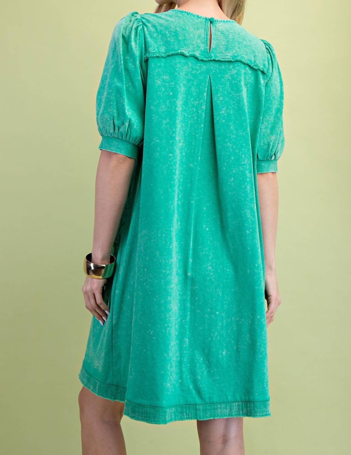 GiGiO Livin' La Vida Loca Dress in kelly green - women's dress - detail view