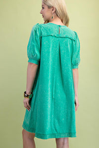 GiGiO Livin' La Vida Loca Dress in kelly green - women's dress - alternate view