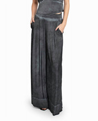 Nicole Miller - Garment Dyed Silk Wide Leg Pant