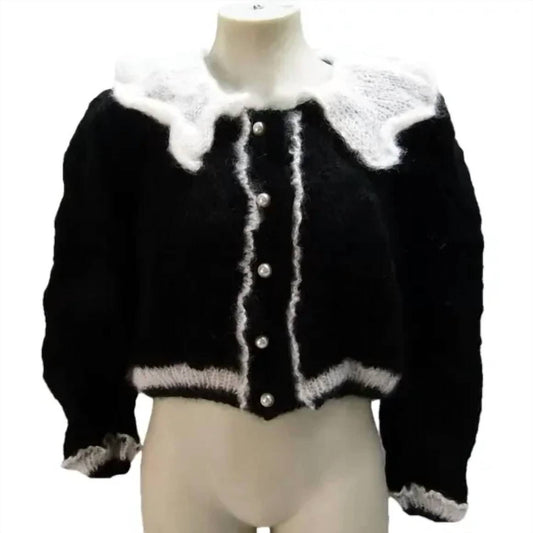 Maridruna - Kate Crop Mohair Hand Knit Cardigan