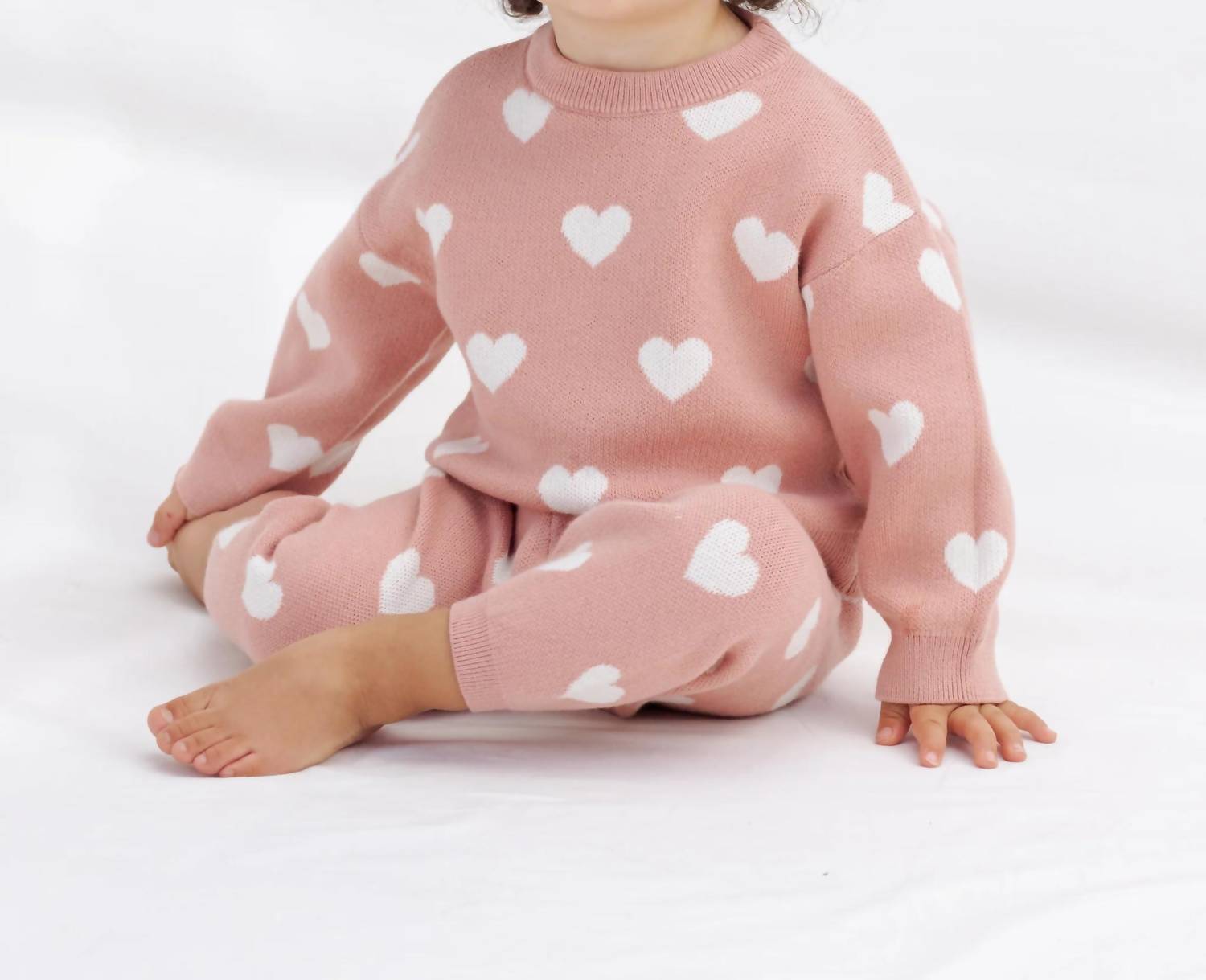 Quincy Mae - Heart Knit Set