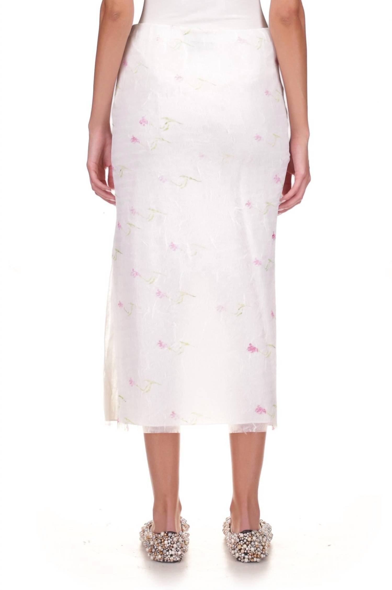 Marina Moscone - Floral Print Tubino Skirt