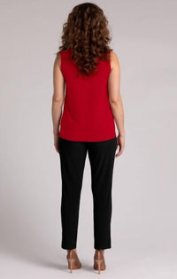 Sympli - Sleeveless Double Layer Shell Top With Jewel Neck