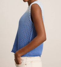 Velvet by Graham & Spencer Nina Mesh Tank Top in horizon - women's shirt - detail view
