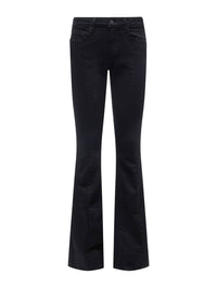 L'Agence Lenora Low Rise Seamed Flare Jeans in noir - women's jeans - view 5