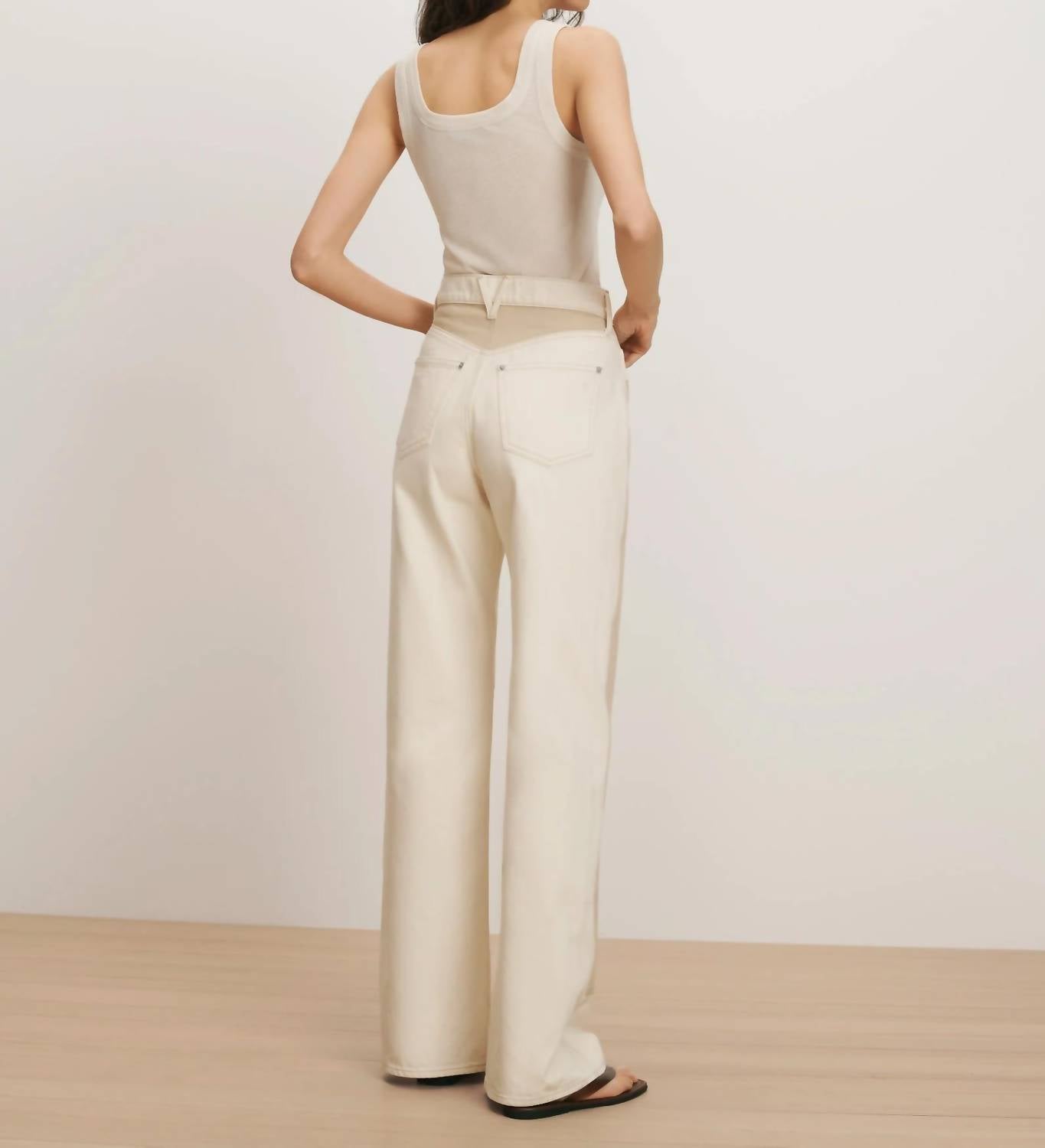 Veronica Beard - Taylor Color Block Wide Leg Jean