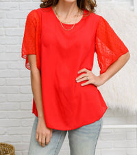 Now N Forever - Round Neckline Short Sleeve Blouse