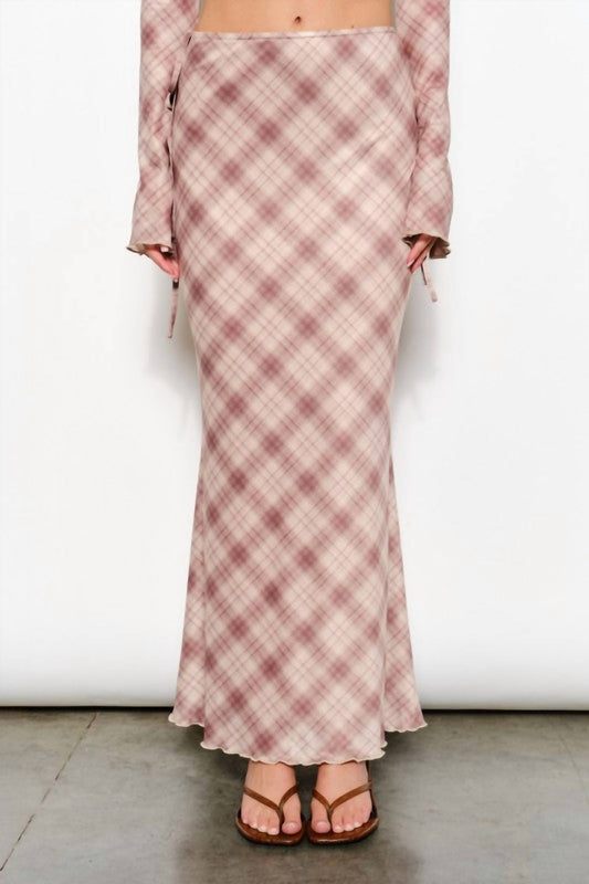 Pretty Garbage - Ria Plaid Mesh Skirt