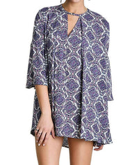 Umgee - Quatrefoil Keyhole Dress