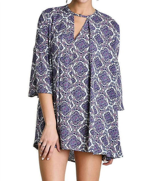 Umgee - Quatrefoil Keyhole Dress