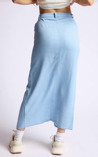 Sage The Label - Ridge Denim Midi Skirt