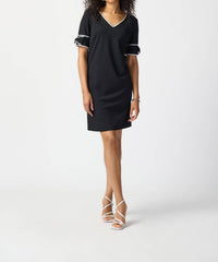 Joseph Ribkoff - Knee Length Bow Sleeves Dress