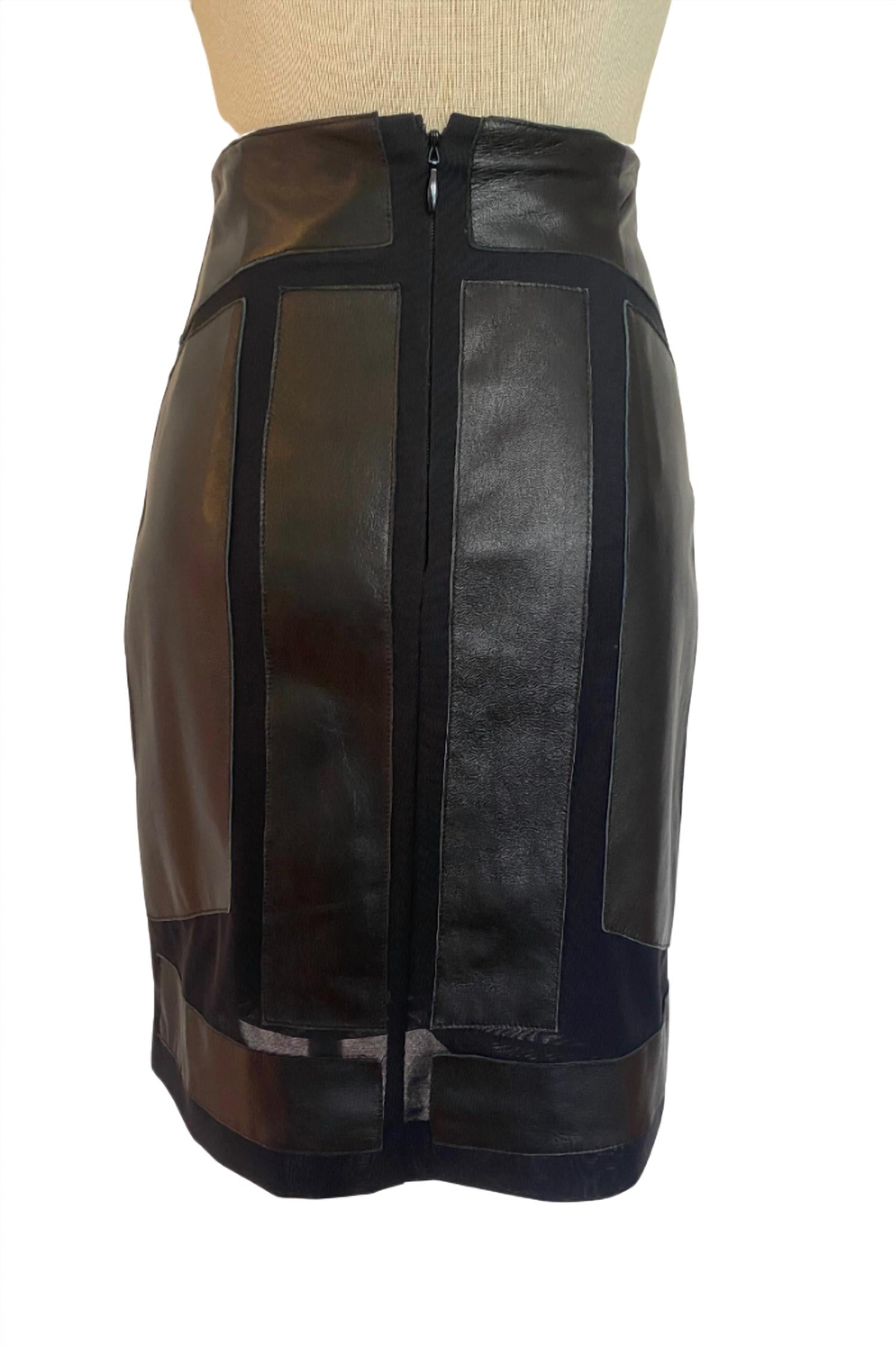 Nicole Miller - Women's Leather Skirt