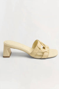 Simkhai - Women's Monogram Raffia Block Heel