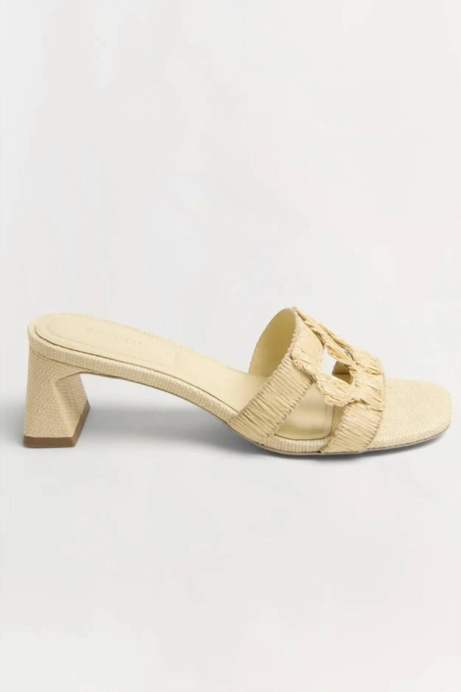 Simkhai - Women's Monogram Raffia Block Heel