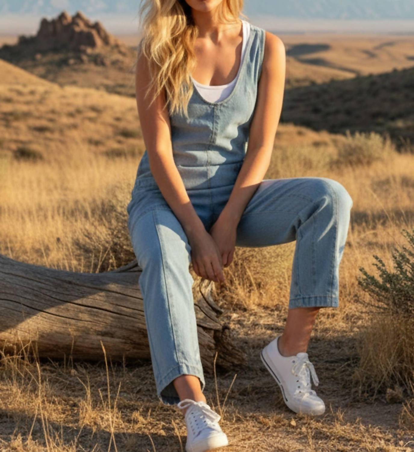 Sewn And Seen - Washed Overall Jumpsuit