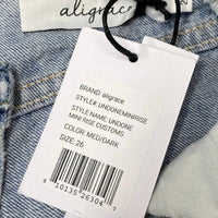Aligrace - Women's Undone Mini Rise Straight Jeans