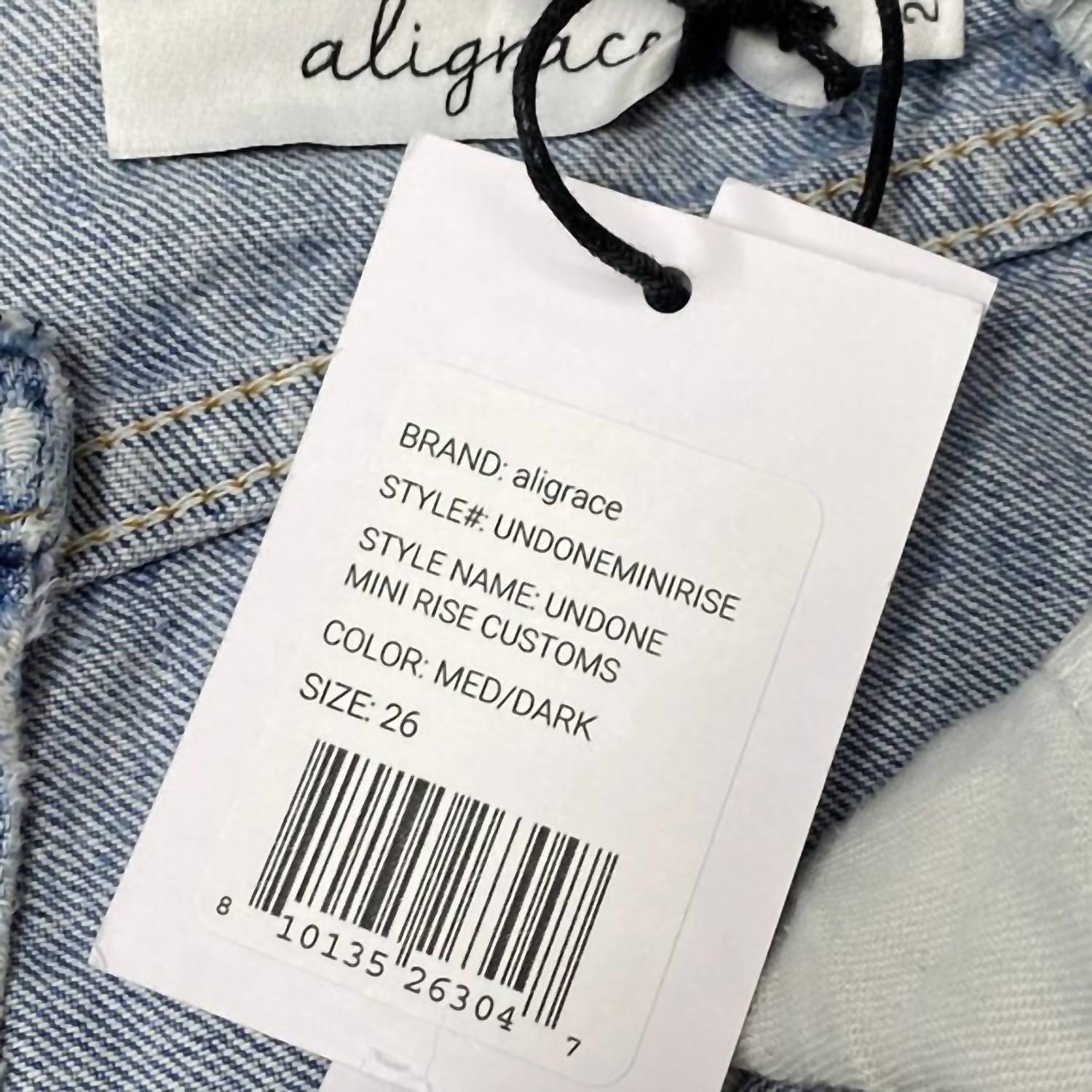 Aligrace - Women's Undone Mini Rise Straight Jeans