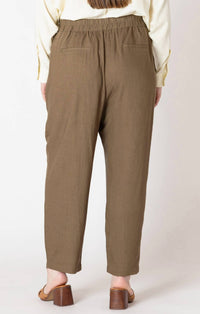 Dex Pull On Straight Leg Pant -Plus in olive brown - women's pants - alternate view